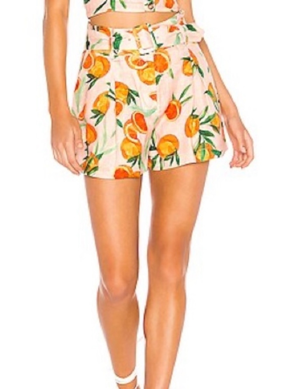 Parker Carlo Clementine Linen Cotton Belted Clementina Shorts Size 4